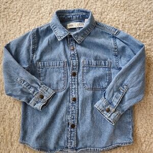 Zara Toddler 2-3 Year old denim button up